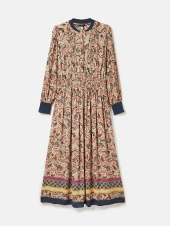 Rosa Multi Printed Maxi Shirt Dress