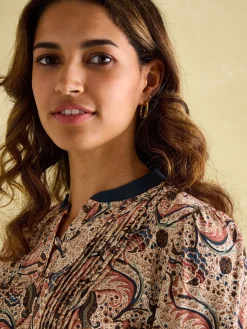 Rosa Multi Printed Maxi Shirt Dress