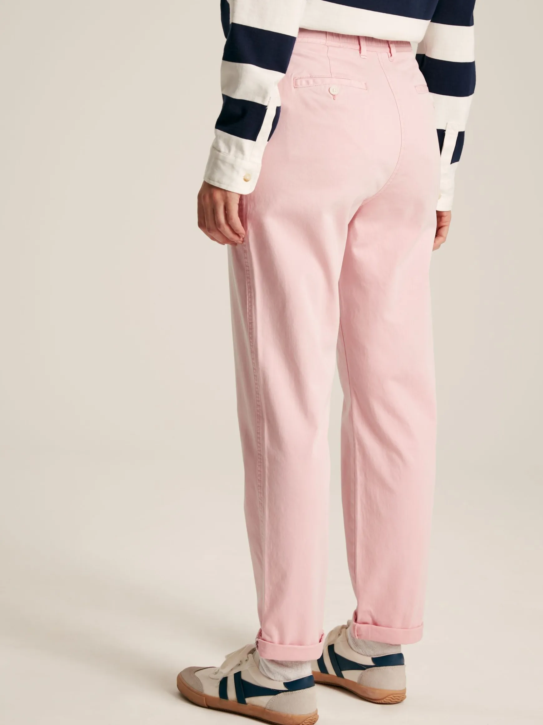 Rose Pink Slim Fit Chino Trousers