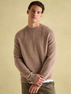 Rowley Cream Lambswool Crew Neck Jumper