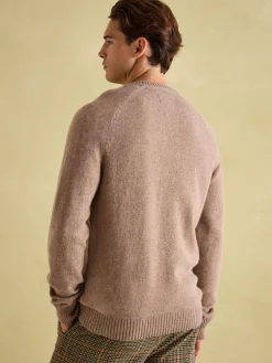 Rowley Cream Lambswool Crew Neck Jumper