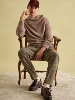 Rowley Cream Lambswool Crew Neck Jumper