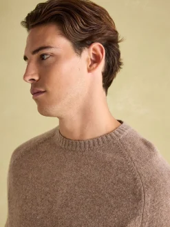 Rowley Cream Lambswool Crew Neck Jumper