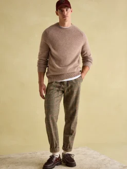 Rowley Cream Lambswool Crew Neck Jumper