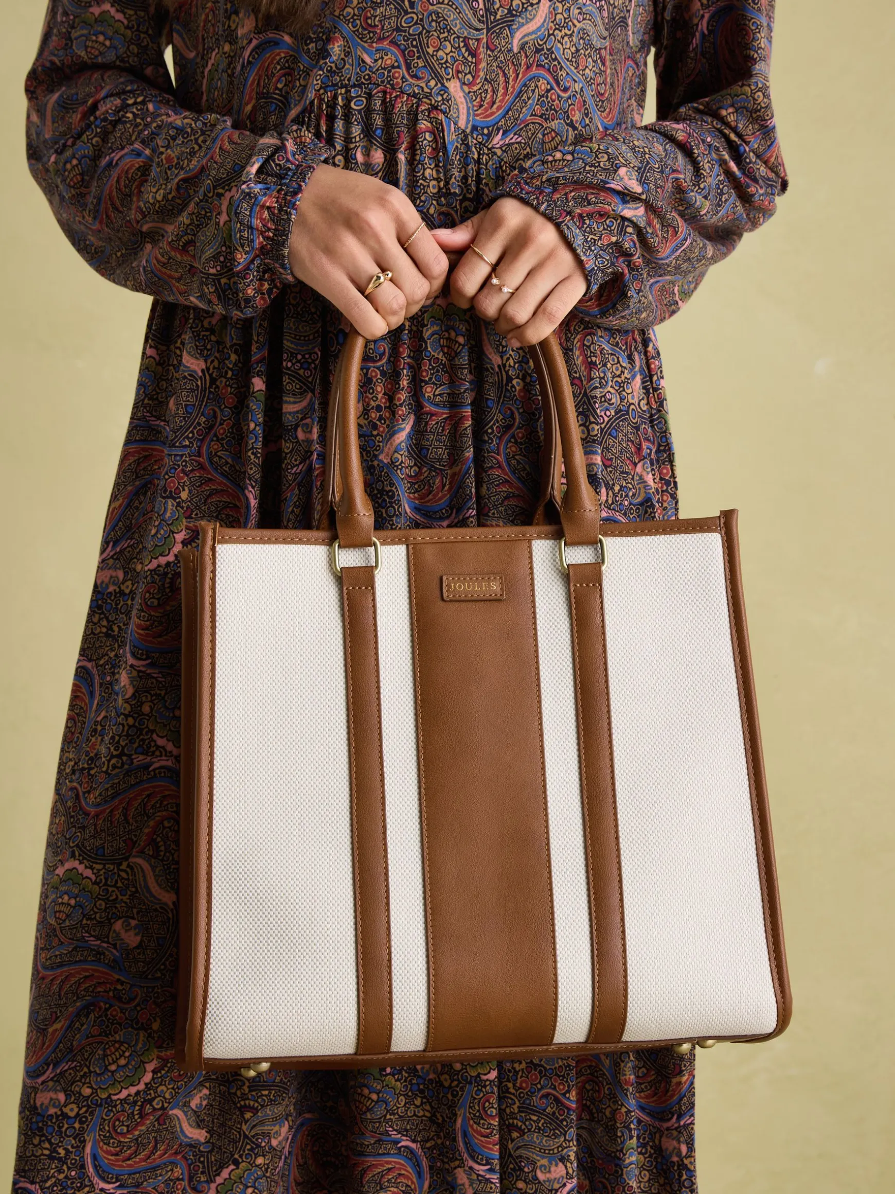 Rushbury Tan/Ecru Tote Bag