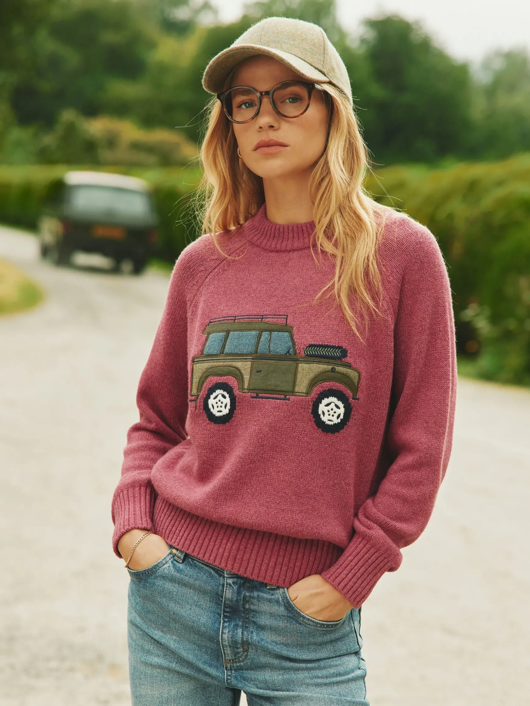 Rutland Pink Applique Knitted Jumper