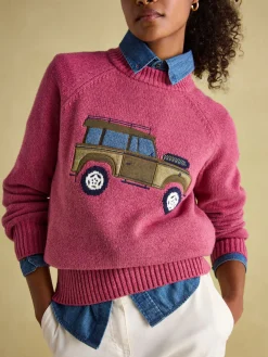 Rutland Pink Applique Knitted Jumper