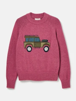 Rutland Pink Applique Knitted Jumper