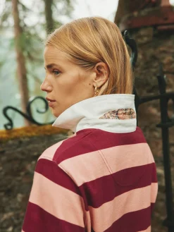 Sammie Pink & Red Striped Heavyweight Cotton Rugby Shirt