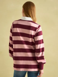 Sammie Pink & Red Striped Heavyweight Cotton Rugby Shirt