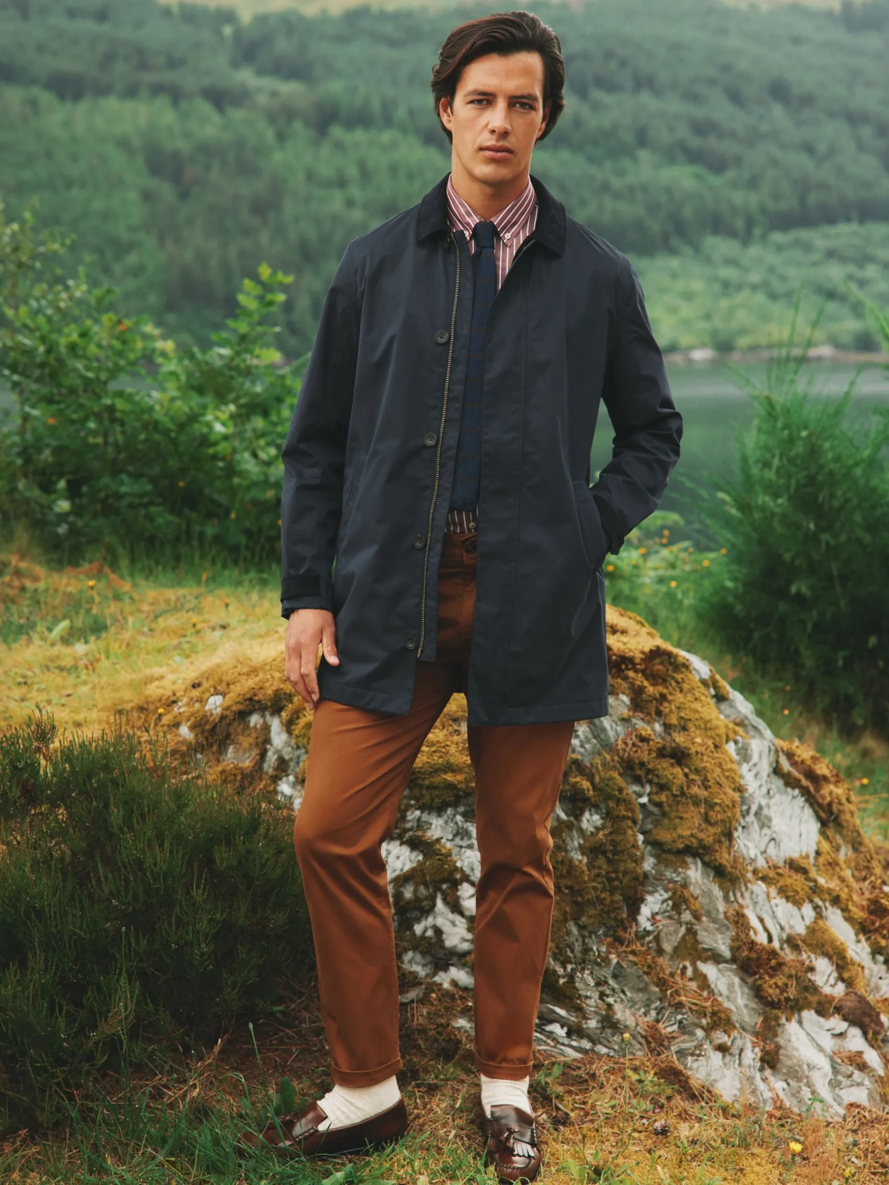 Sandford Navy Blue Waterproof Raincoat