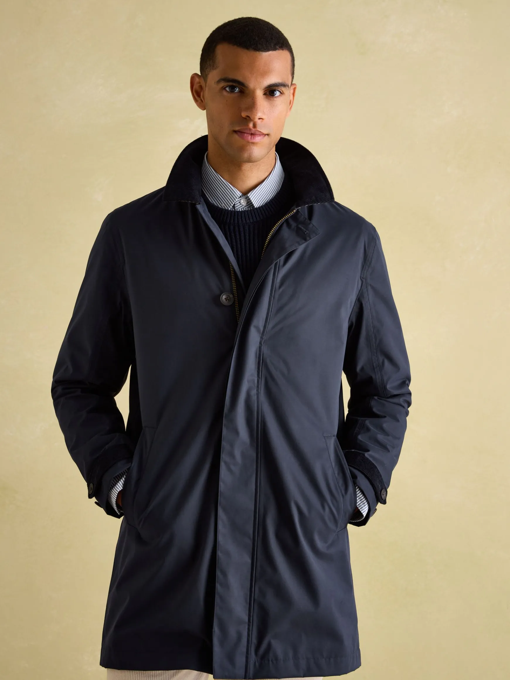 Sandford Navy Blue Waterproof Raincoat