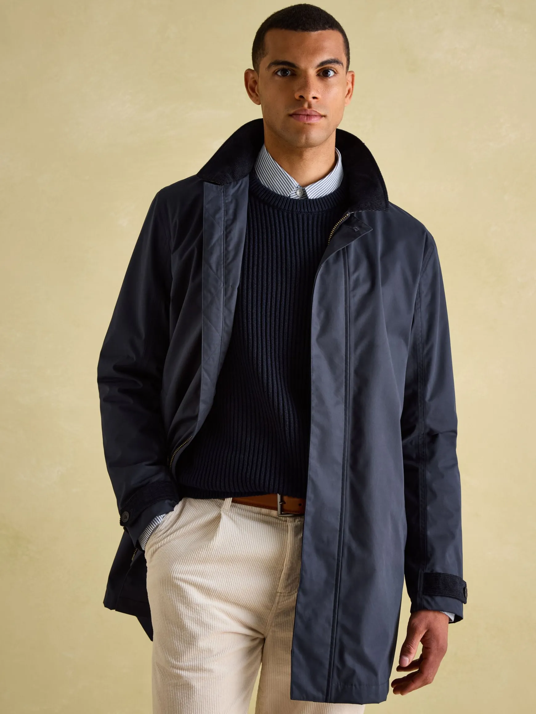 Sandford Navy Blue Waterproof Raincoat