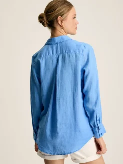 Selene Blue 100% Linen Shirt