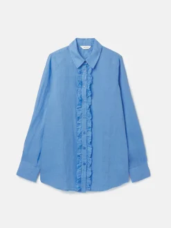 Selene Blue 100% Linen Shirt