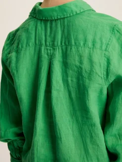 Selene Green 100% Linen Shirt