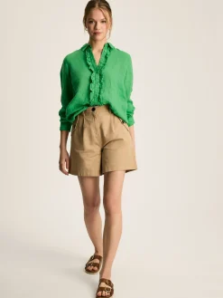Selene Green 100% Linen Shirt