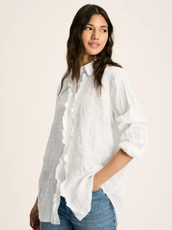 Selene White 100% Linen Shirt