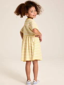 Skye Yellow Striped Jersey T-Shirt Dress