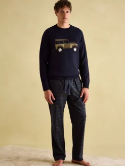 Sleeper Green/Navy Checked Pyjama Bottoms