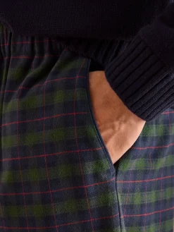 Sleeper Green/Navy Checked Pyjama Bottoms