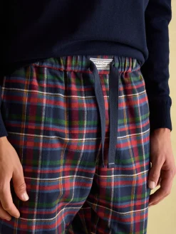 Sleeper Navy Checked Pyjama Bottoms