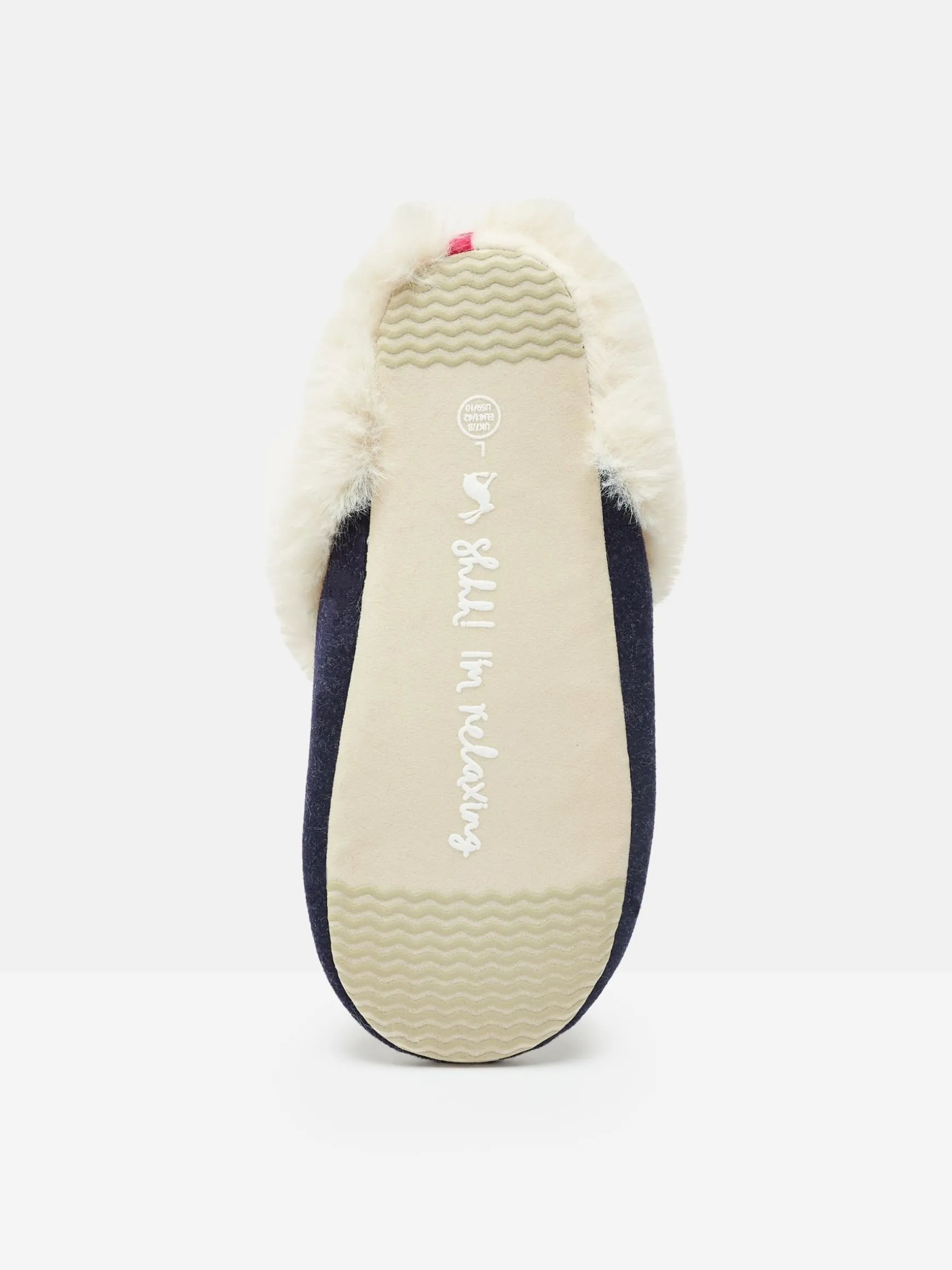 Slippet Luxe Navy Blue Horse Embroided Slippers