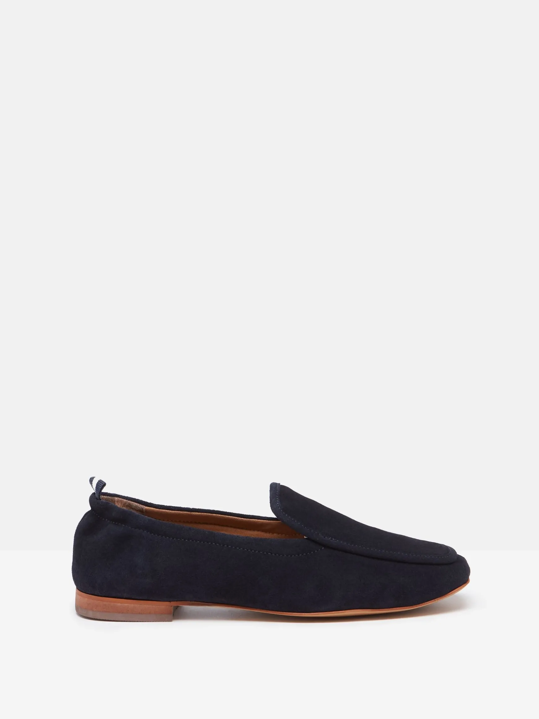 Sloane Narrow Fit Navy Blue Suede Loafers