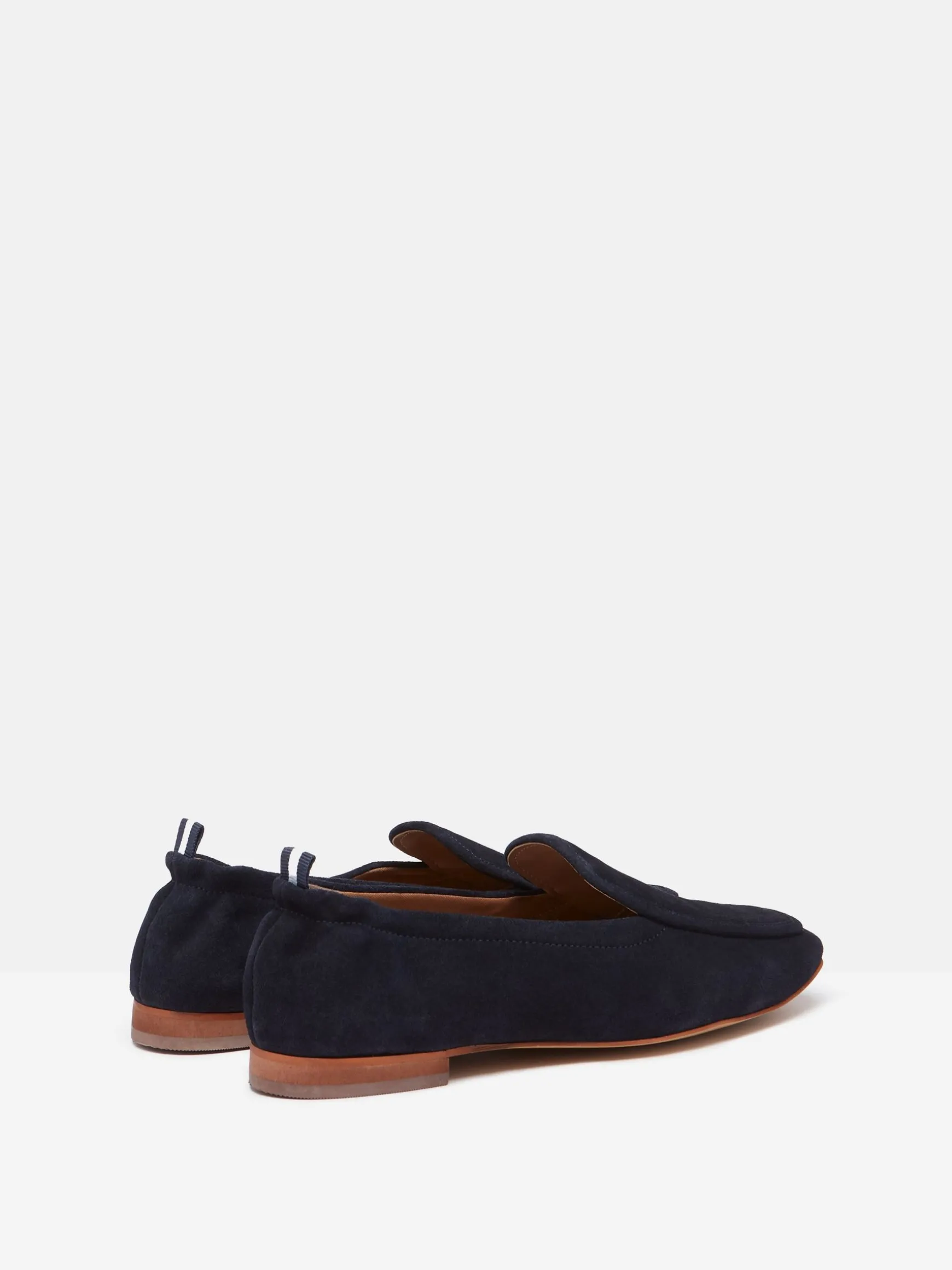 Sloane Narrow Fit Navy Blue Suede Loafers