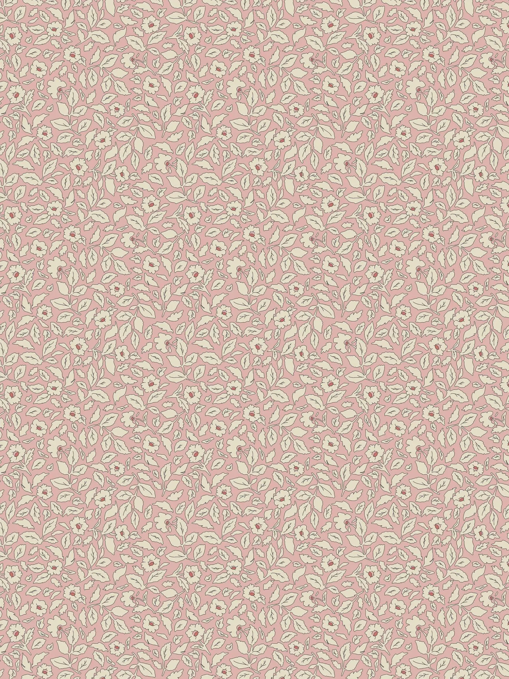 Soft Pink Ditsy Floral Print 10M Wallpaper