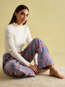 Stella Blue Cotton Pyjama Bottoms