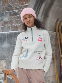 Summit Cream Quarter Zip Ski Jumper