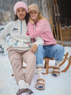 Summit Cream Quarter Zip Ski Jumper