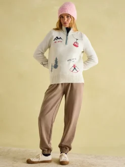 Summit Cream Quarter Zip Ski Jumper