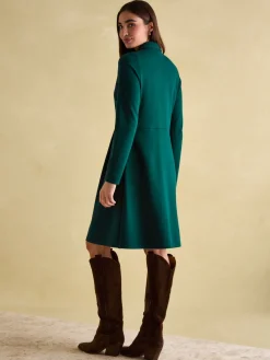 Tallie Green Long Sleeve Jersey Ponte Dress