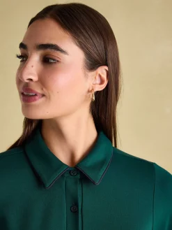 Tallie Green Long Sleeve Jersey Ponte Dress