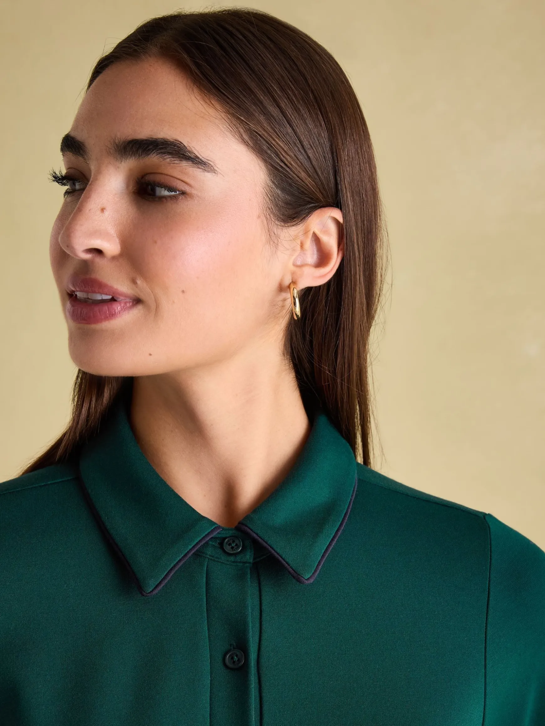 Tallie Green Long Sleeve Jersey Ponte Dress