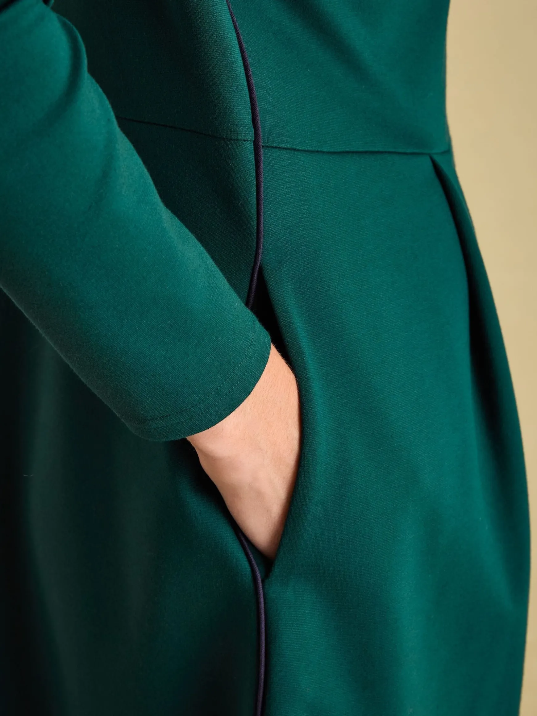 Tallie Green Long Sleeve Jersey Ponte Dress