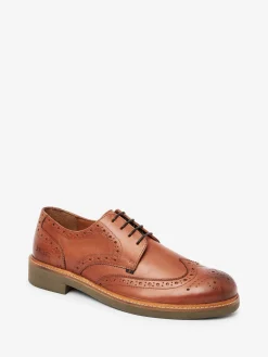 Tan Brown Leather Brogues