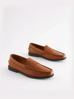 Tan Brown Penny Loafers