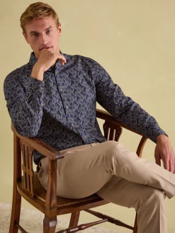 Tan Brown Slim Fit Flannel Suit Trousers