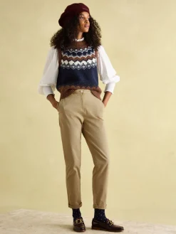 Tan Stone Slim Fit Chino Trousers