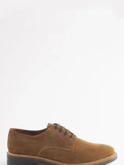 Tan Suede Classic Derby Shoes