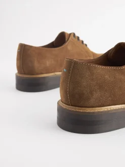 Tan Suede Classic Derby Shoes