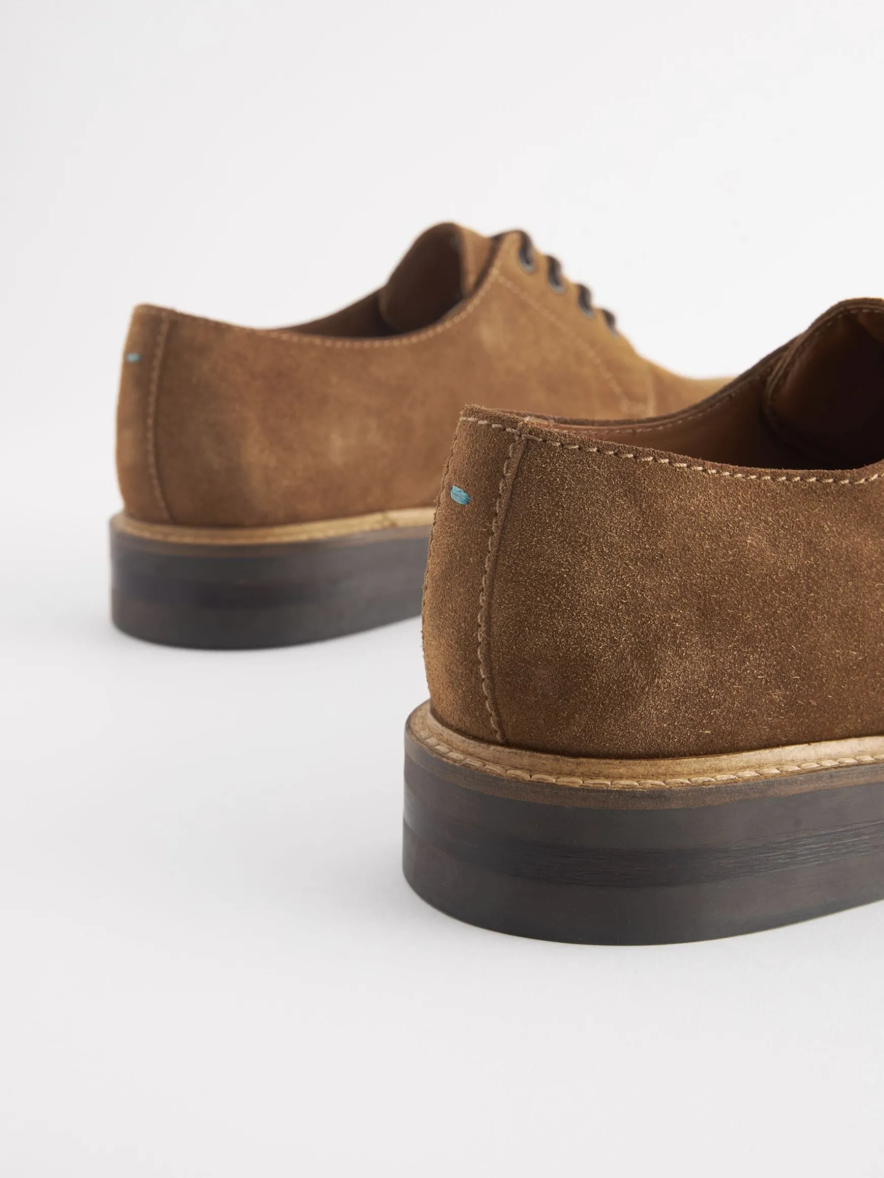 Tan Suede Classic Derby Shoes