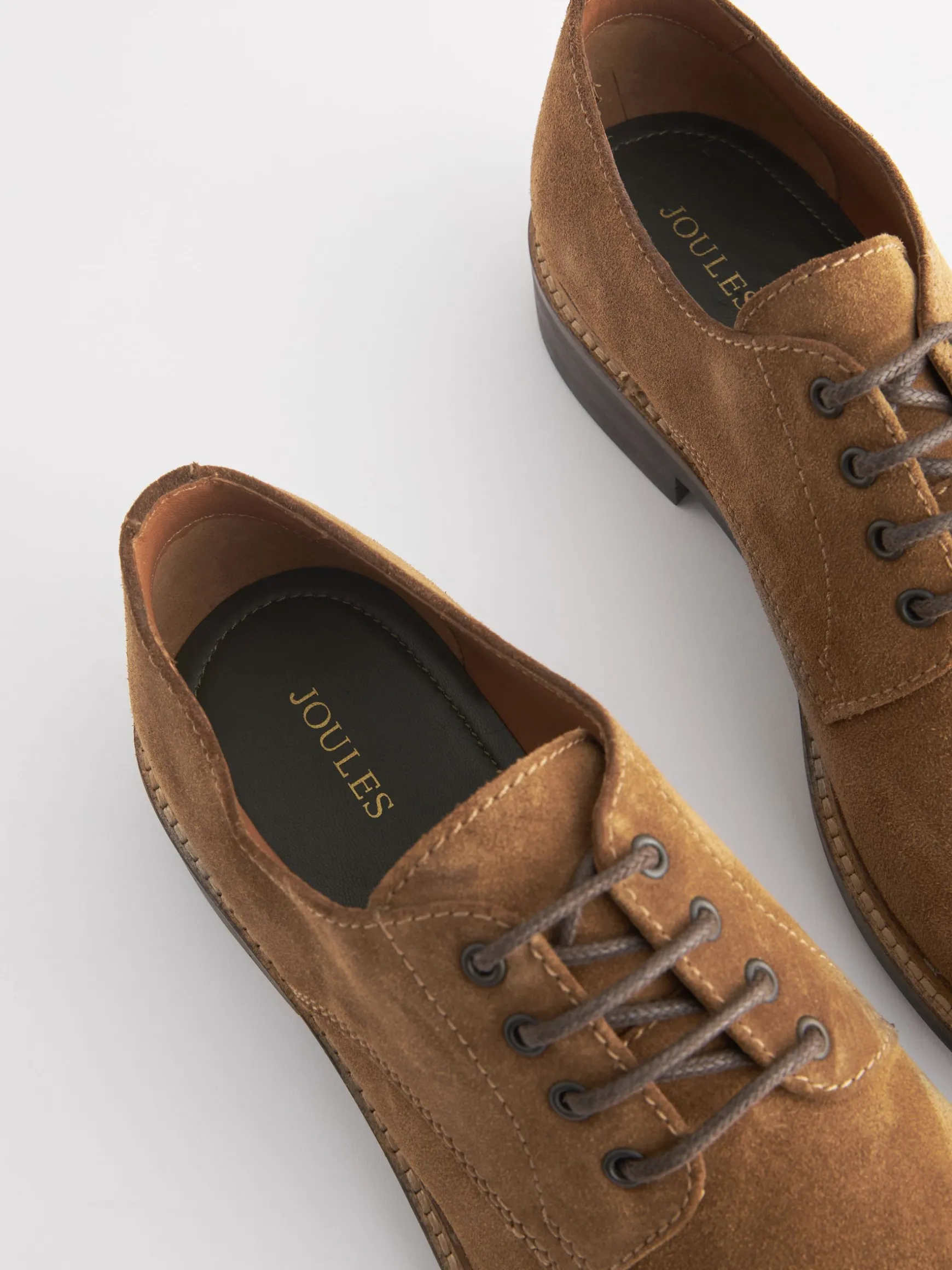 Tan Suede Classic Derby Shoes