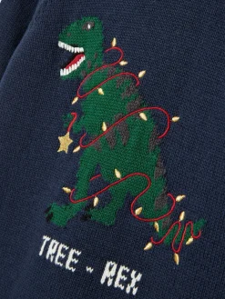 The Cracking Knit Navy Blue Festive Knitted Jumper