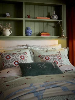 The Pheasant Green 100% Cotton Pheasant Bedding Set