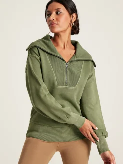 Tia Green Pullover Sweatshirt