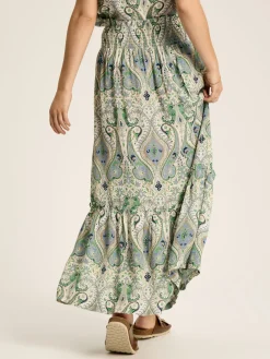 Verity Blue & Green Tiered Skirt